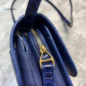 balenciaga b small lizard effect crossbody bag in dark blue for women womens bags Ashya 19in 19 19cm buzzbify 19 19