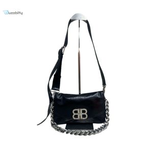 balenciaga bb soft small flap bag black for women 9