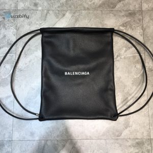 balenciaga everyday drawstring backpack in black for women womens bags 18