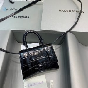 balenciaga hourglass mini handbag in black for women womens bags 4
