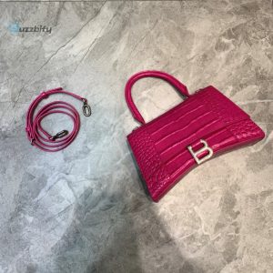 balenciaga hourglass small handbag in dark pink for women womens bags 9in23cm buzzbify 1