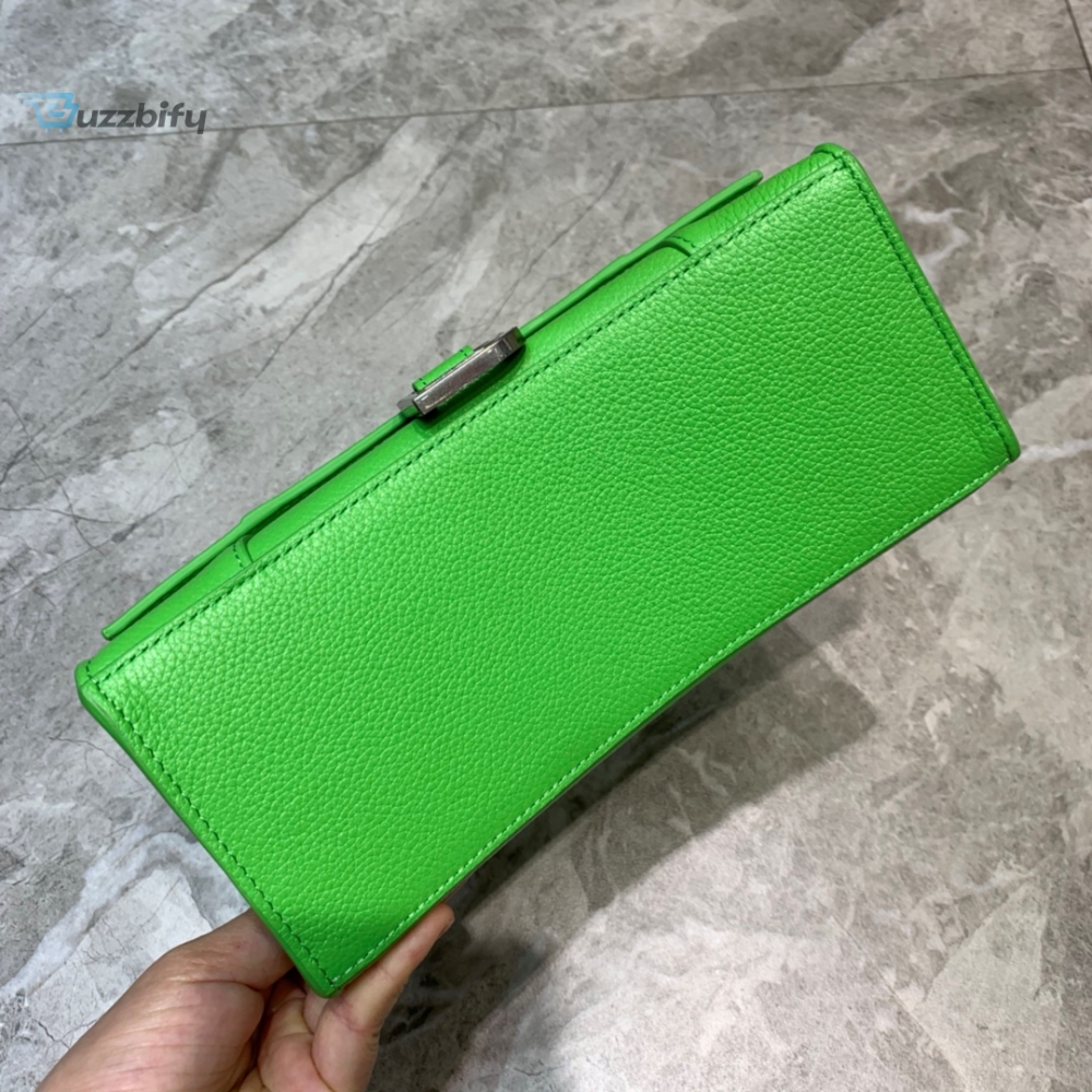 Balenciaga Hourglass Small Handbag In Green, For Women, Women’s Bags Mamma 9in/23cm 