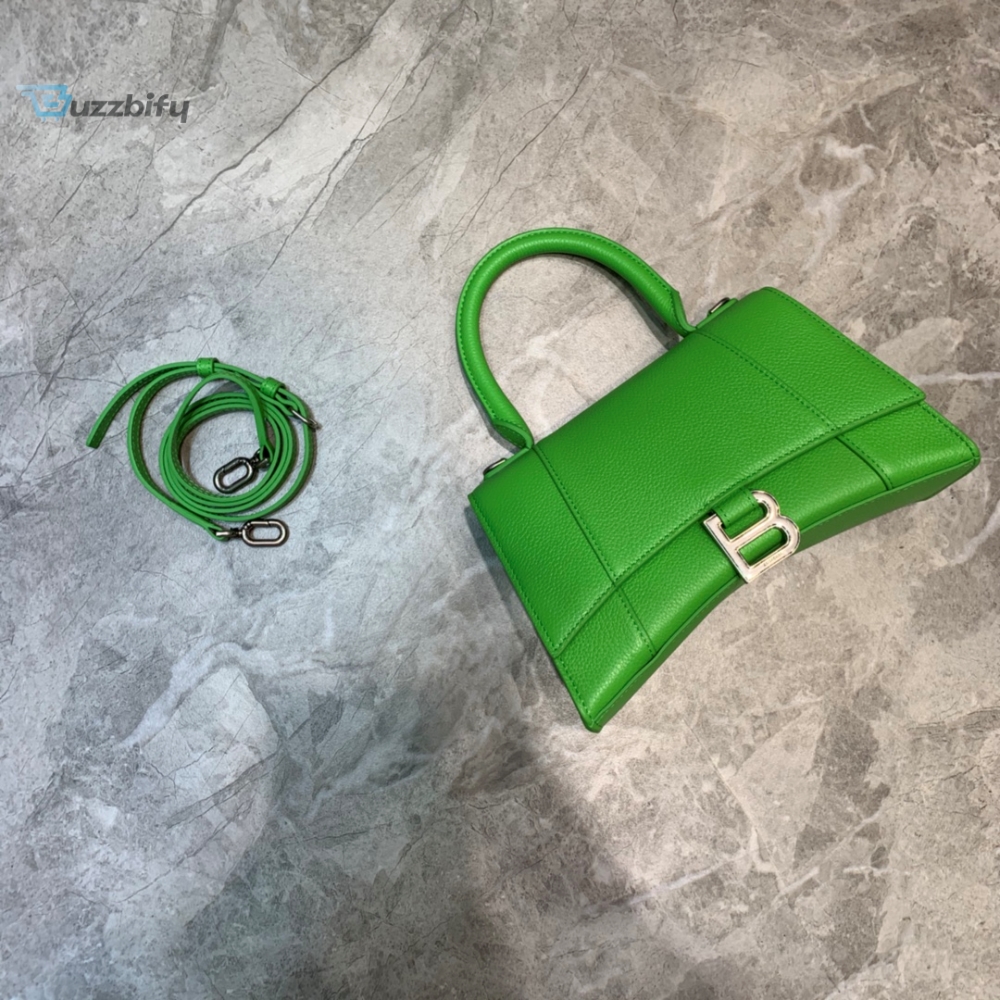 Balenciaga Hourglass Small Handbag In Green, For Women, Women’s Bags Mamma 9in/23cm 