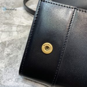 balenciaga hourglass wallet bag in black for women womens bags Supreme 8in20cm buzzbify 1 1