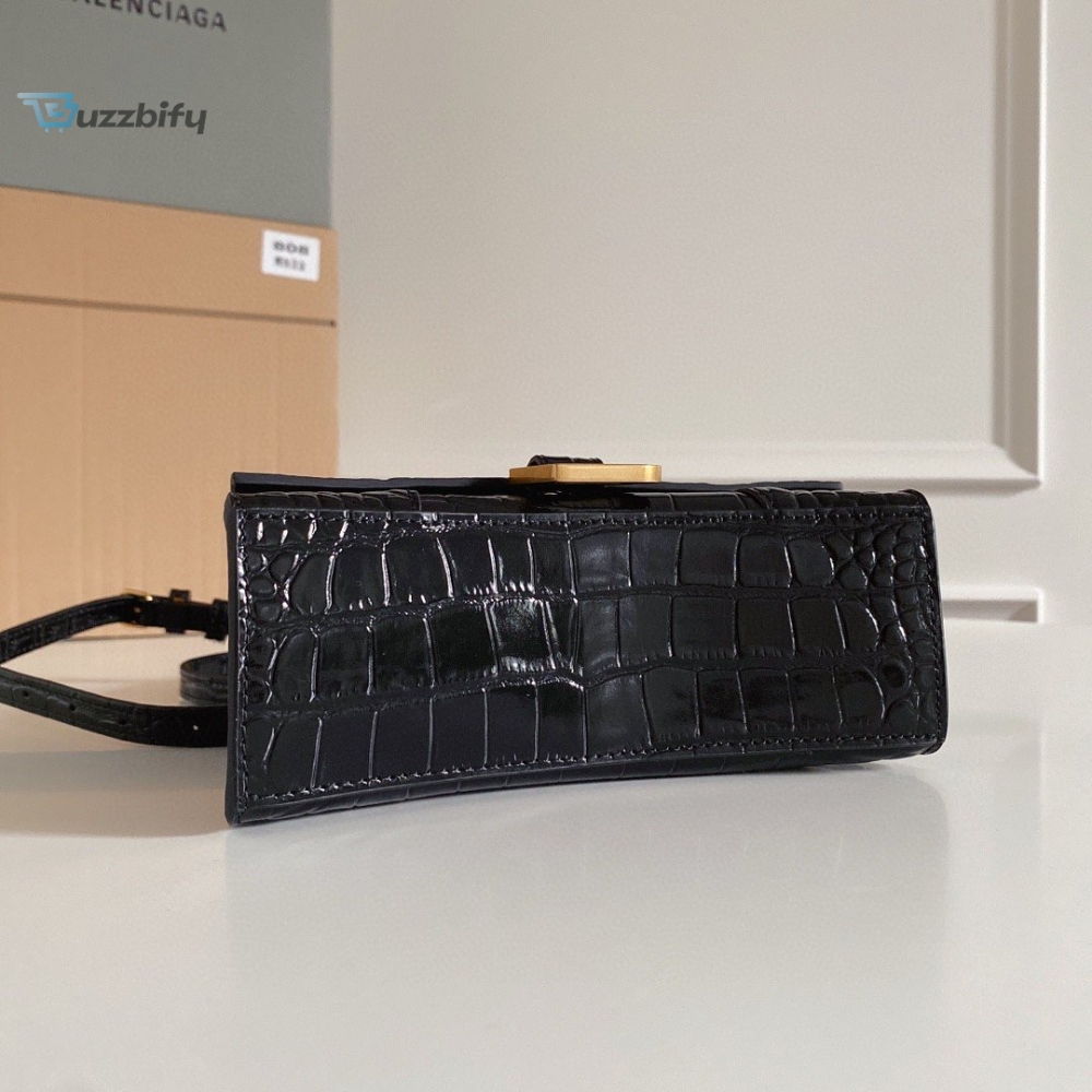 Balenciaga Hourglass Xs Handbag In Black For Women Womens Bags 7.4In19cm