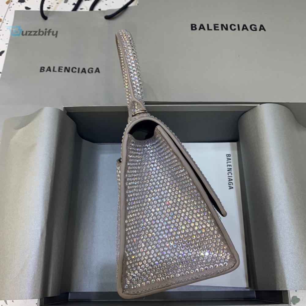 Balenciaga Hourglass Xs Handbag In Grey For Women Womens Bags 7.4In19cm 59283328D0y1272