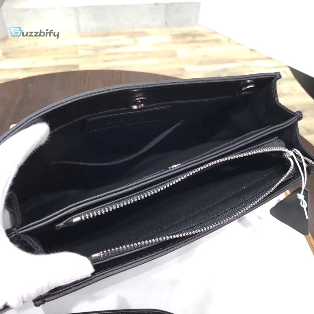Balenciaga Satin Crossbody Shoulder Bag In Black For Women Womens Bags 10.2In26cm