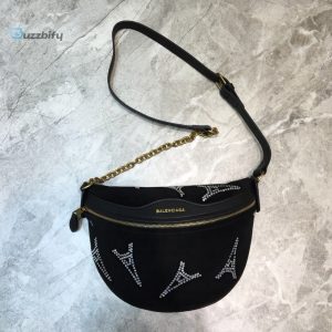 engraved-logo leather bag strap