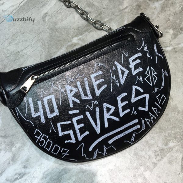 balenciaga souvenir xs belt bag in black for women womens coach bags 9 63
