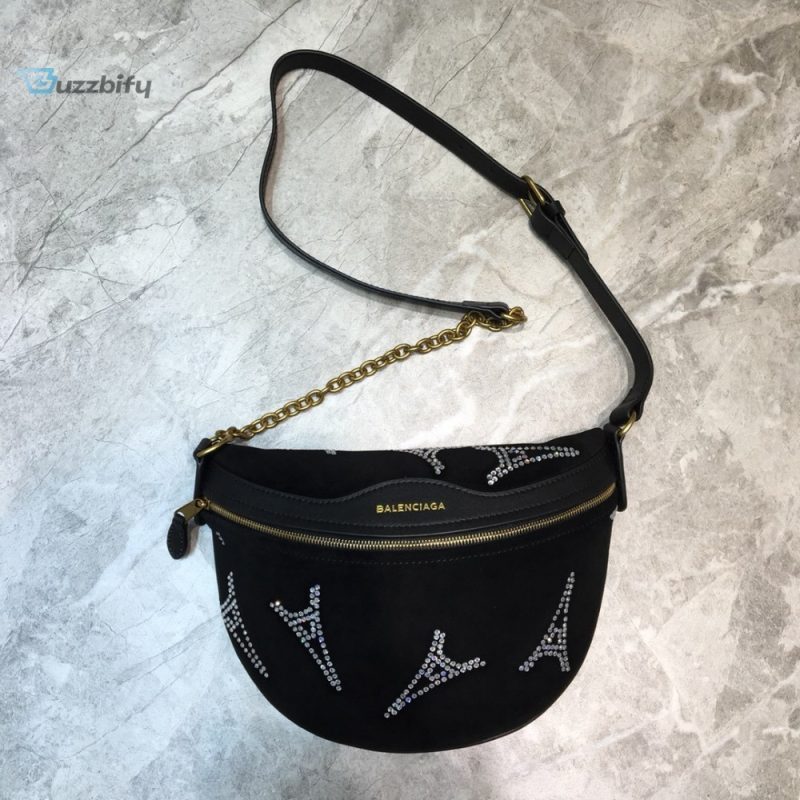 balenciaga souvenir xs belt bag in black for women womens bags 9