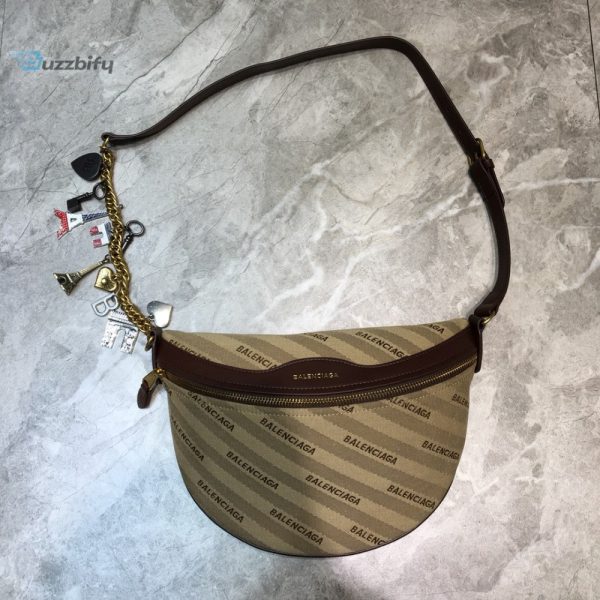 balenciaga souvenir xs belt bag in brown for women womens bags Rockstud 9