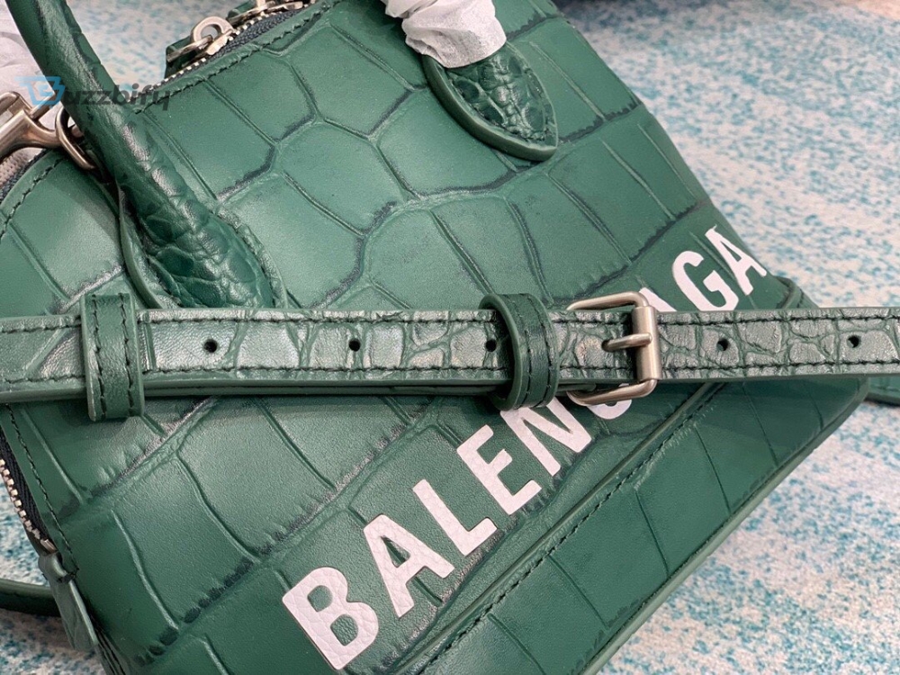 Balenciaga Ville Mini Handbag In Dark Green For Women Womens Bags 7In18cm