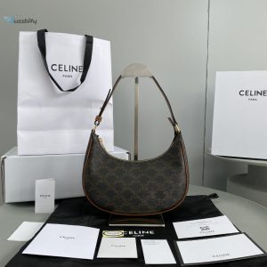 Celine Ava Bag In Triomphe Canvas Brown For Women 9In23.5Cm 193952Bzj.04Lu