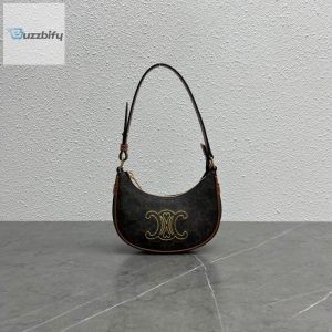 celine edge handbag in black blue and taupe leather