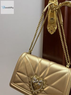 dolce gabbana large devotion bag in quilted nappa gold for women 10in26cm dg buzzbify 1 1