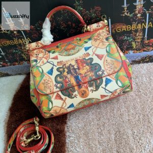 dolce gabbana medium sicily handbag unique print motifs muticolour for women 10 64