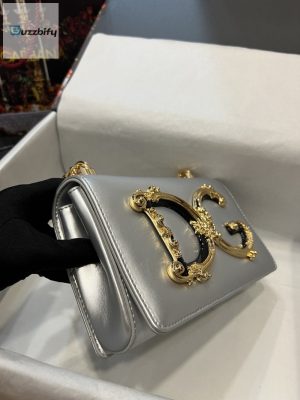 dolce Logo-Riemen gabbana nappa dg girls shoulder bag silver for women 8 1