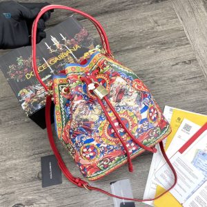 dolce gabbana print crespo bucket bag multicolor with branded plate for women dg bag buzzbify 29 29