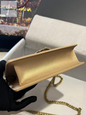 dolce gabbana small devotion bag in plain gold for women 7 1