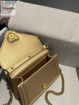dolce Eyewear gabbana small devotion bag in plain gold for women 7 13