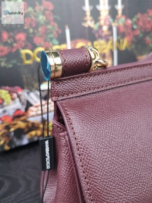 dolce gabbana small sicily bag in dauphine burgundy for women 7 1