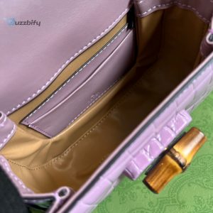 Gucci Bamboo 1947 Crocodile Mini Top Handle Bag Pink For Women Womens Bags 6.7In17cm Gg