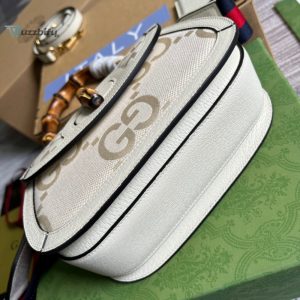 Gucci Bamboo 1947 Medium  Top Handle Bag White For Women Womens Bags 10.2In26cm Gg