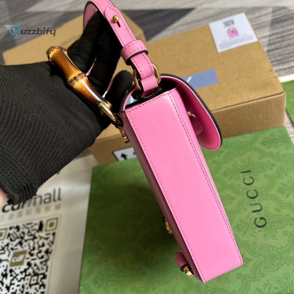 Gucci Bamboo Mini Handbag Pink For Women Womens Bags 6.2In16cm Gg 702106 Uzy0t 5814