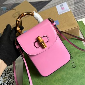 gucci Womens bamboo mini handbag pink for women womens bags 6 2