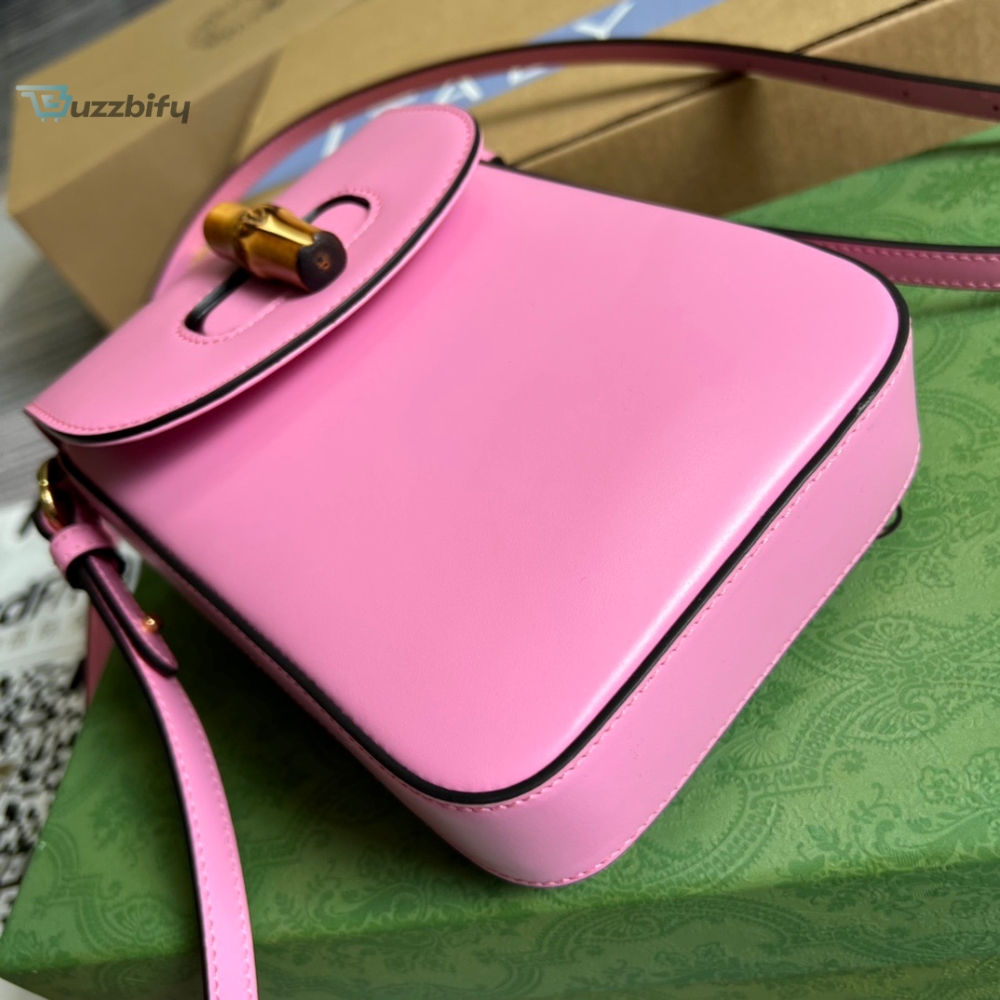 Gucci Womens Bamboo Mini Handbag Pink For Women, Women’s Bags 6.2in/16cm GG 702106 UZY0T 5814 