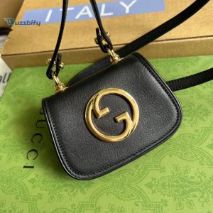 Gucci Blondie Card Case Wallet Black For Women Womens Bags 4.5In12cm Gg 698635 Uxx0g 1000
