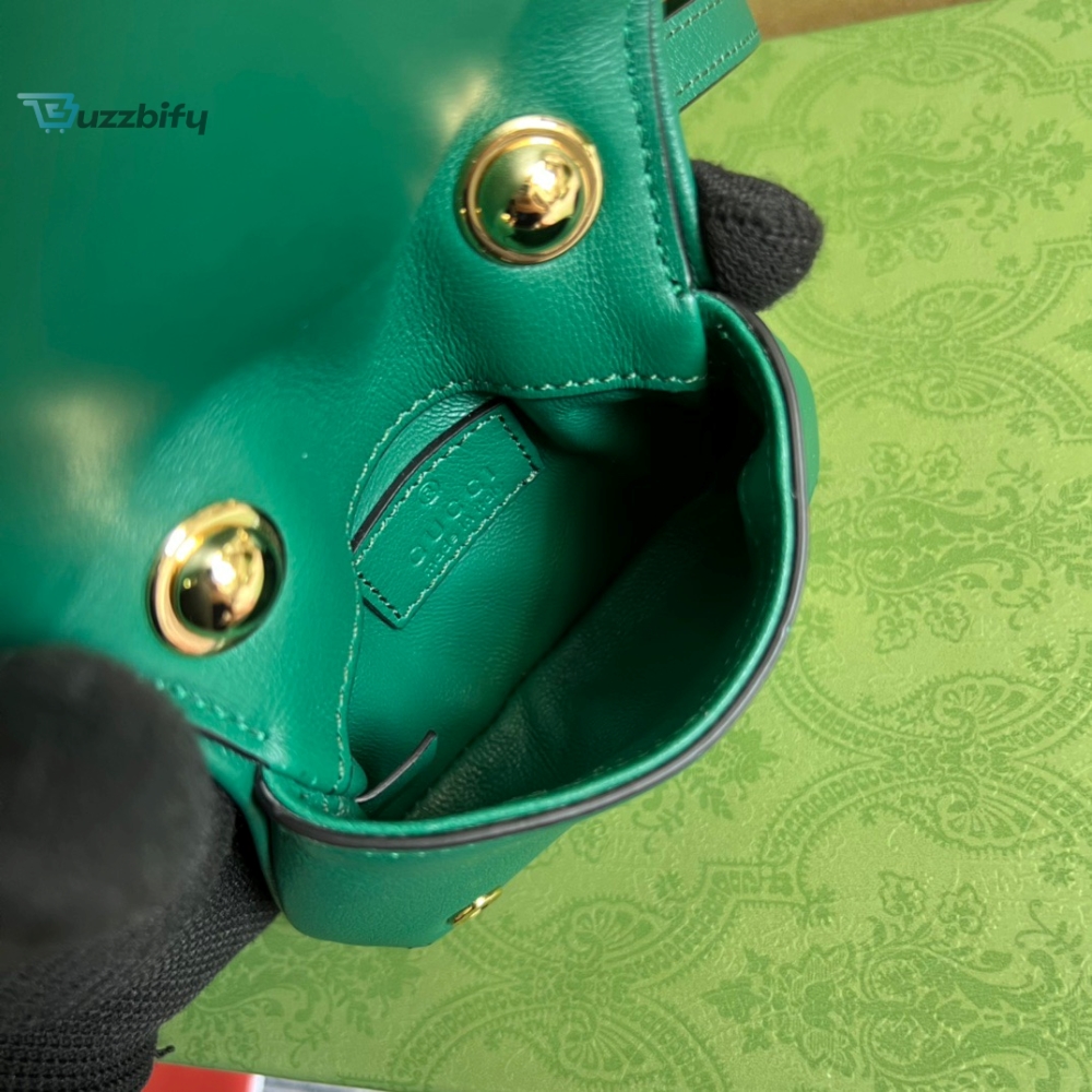 Gucci Blondie Card Case Wallet Green For Women, Women’s Bags 4.5in/12cm GG 698635 UXX0G 3120 