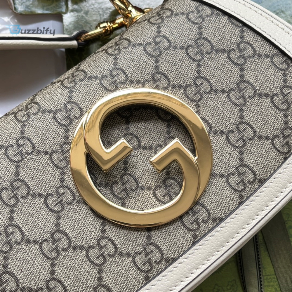 Gucci Blondie Mini Bag Brown And White For Women, Women’s Bags 8.7in/22cm GG 