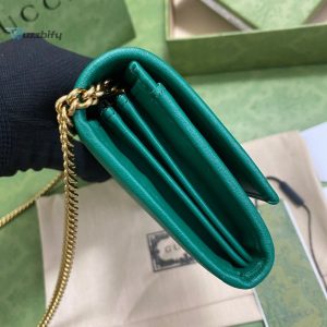 Gucci Diana Chain Wallet With Bamboo Green For Women Womens Bags 7.4In19cm Gg