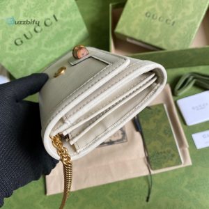 gucci argent diana chain wallet with bamboo white for women womens bags 7 8