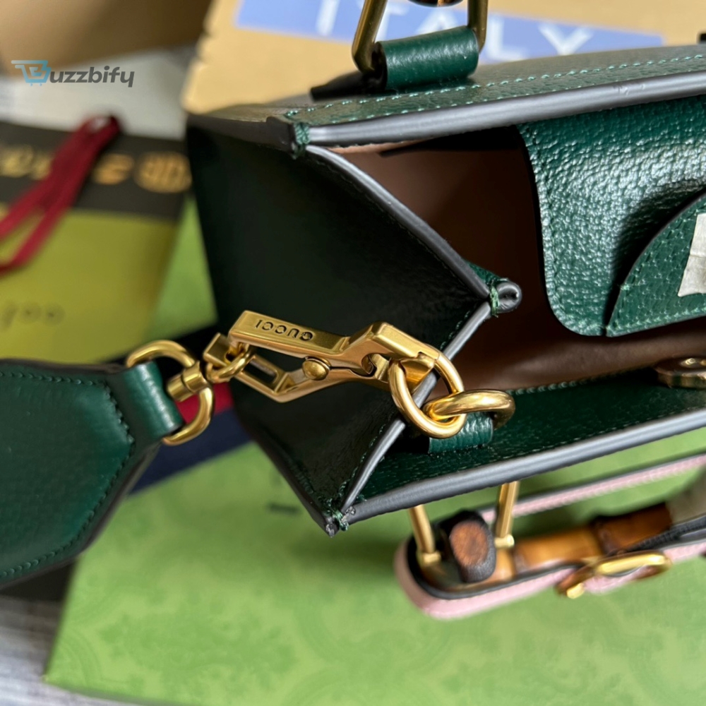 Gucci Diana Mini Tote Bag Green For Women, Women’s Bags 7.9in/20cm GG ‎702732 U3ZDT 3670