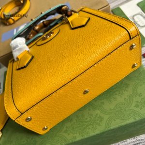 Gucci Diana Mini Tote Bag Yellow For Women Womens Bags 7.9In20cm Gg 702732 U3zdt 7480