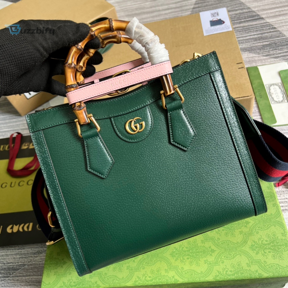 Gucci Diana Small Tote Bag Green For Women, Women’s Bags 11in/27cm GG 