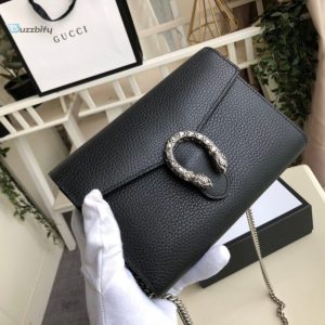 Gucci Dionysus Mini Chain Bag Black Metalfree Tanned For Women 8In20cm Gg 401231 Caogn 8176