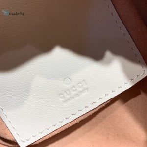 Gucci Gg Marmont Mini Bucket Bag White Matelassé Chevron For Women 6In13cm Gg 575163 Dtdrt 9022