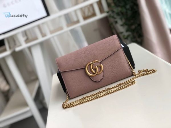 Gucci Gg Marmont Mini Chain Bag Pink For Women 7.9In20cm Gg