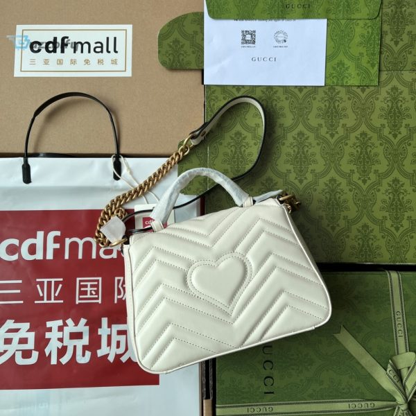 gucci gg marmont mini top handle bag white for women womens bags 8 8