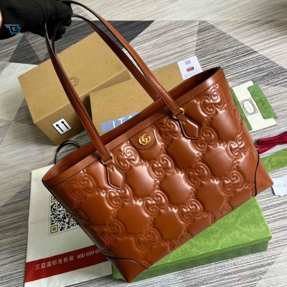 Gucci GG Medium Tote Brown For Women, Women’s Bags 15in/38cm GG 631685 UM8IG 2546 