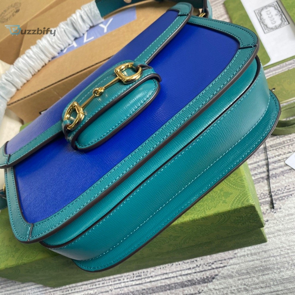 Gucci Horsebit 1955 Shoulder Bag Blue For Women, Women’s Bags 9.8in/25cm GG 