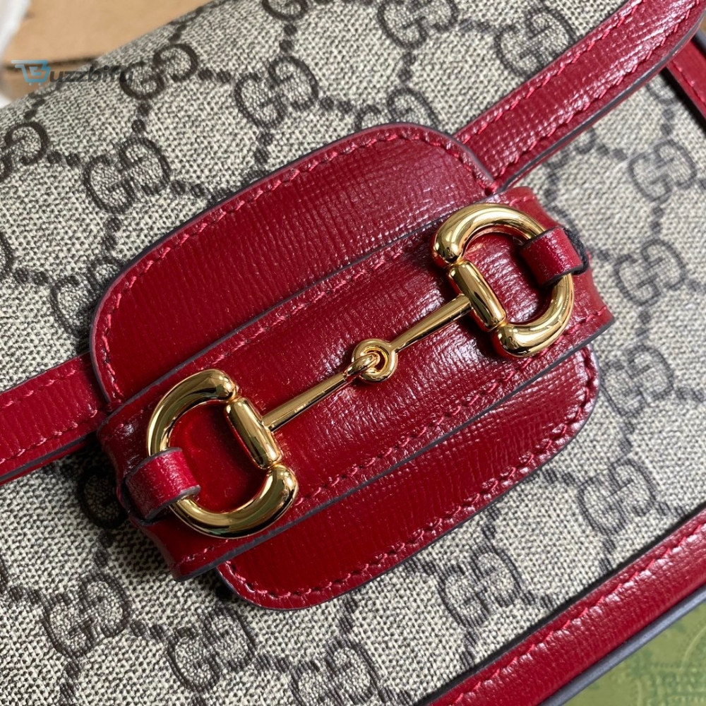 Gucci Horsebit 1955 GG Mini Bag Red For Women, Women’s Bags 8in/21cm GG 