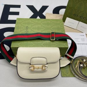 Gucci Horsebit 1955 Mini Bag White For Women Womens Bags 8In21cm Gg 658574 18Ysg 9068