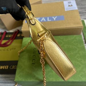 Gucci Jackie 1961 Lizard Mini Bag Gold For Women Womens Bags 7.5In19cm Gg