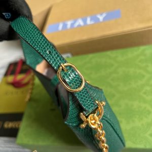 Gucci Jackie 1961 Lizard Mini Bag Green For Women Womens Bags 7.5In19cm Gg