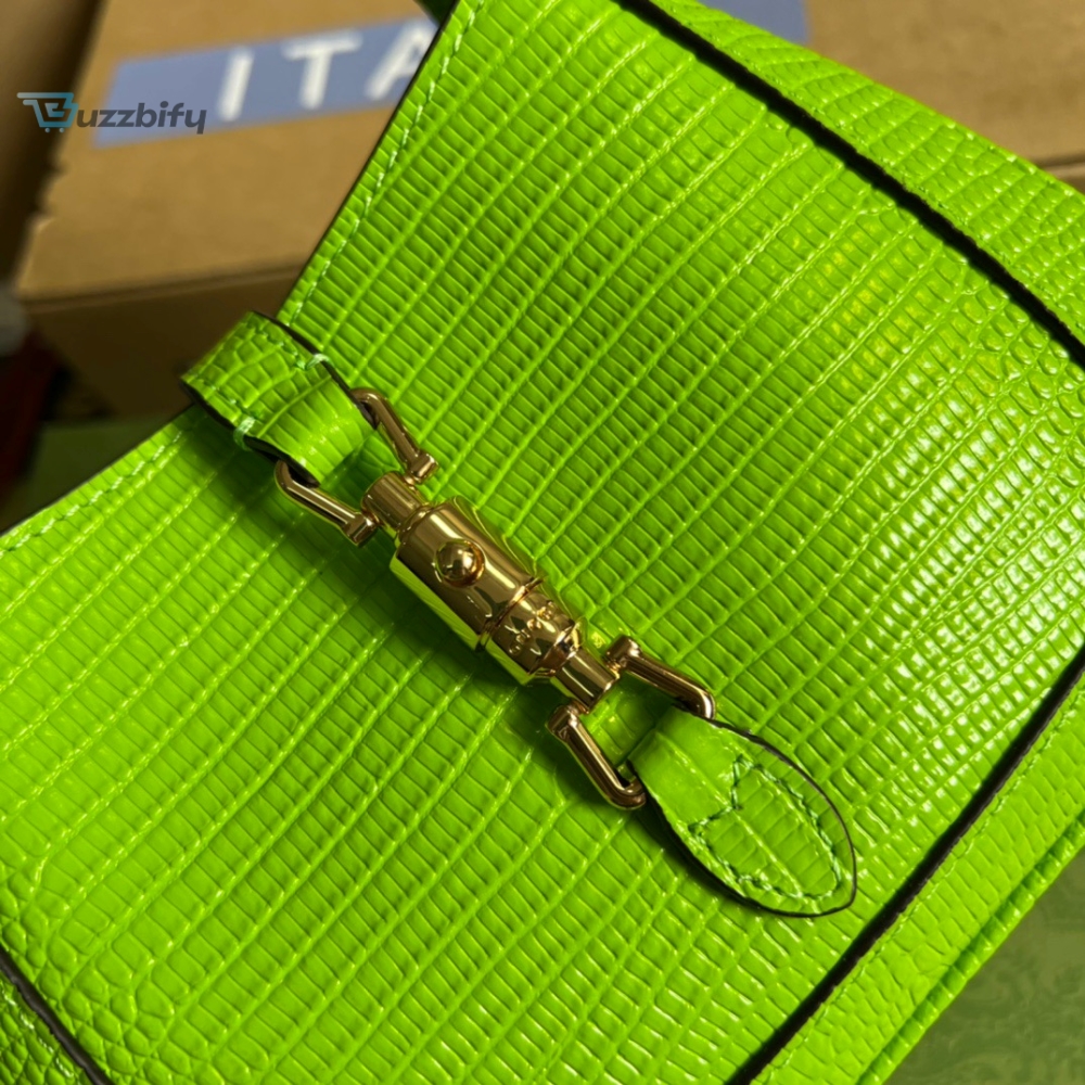 Gucci Jackie 1961 Lizard Mini Bag Yellow For Women, Women’s Bags 7.5in/19cm GG 