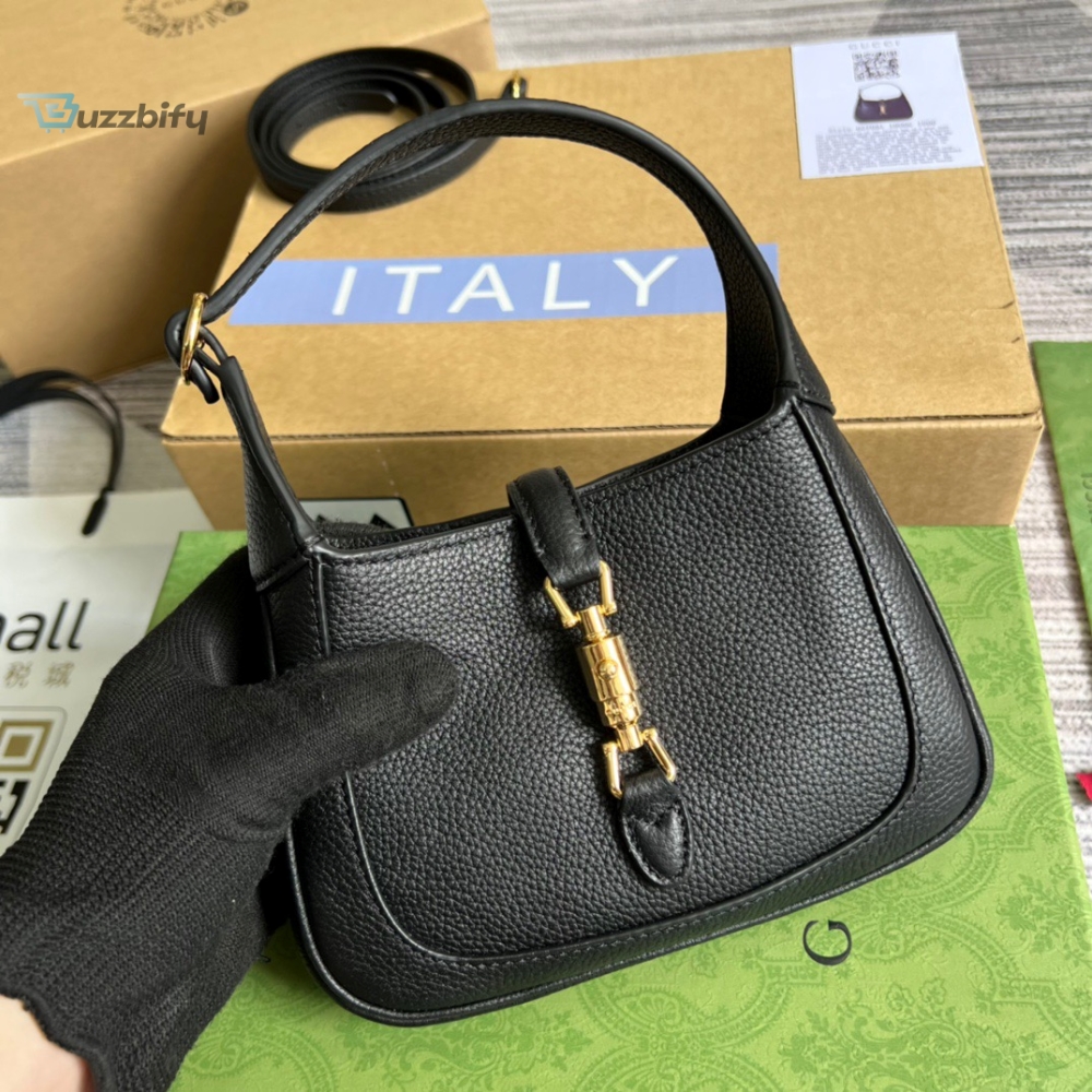 Gucci Jackie 1961 Mini Shoulder Bag Black For Women, Women’s Bags 7.5in/19cm GG 637091 10O0G 1000 